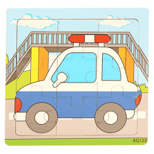Puzzle drewniane 9 elementów – POLICJA DLA DZIECI